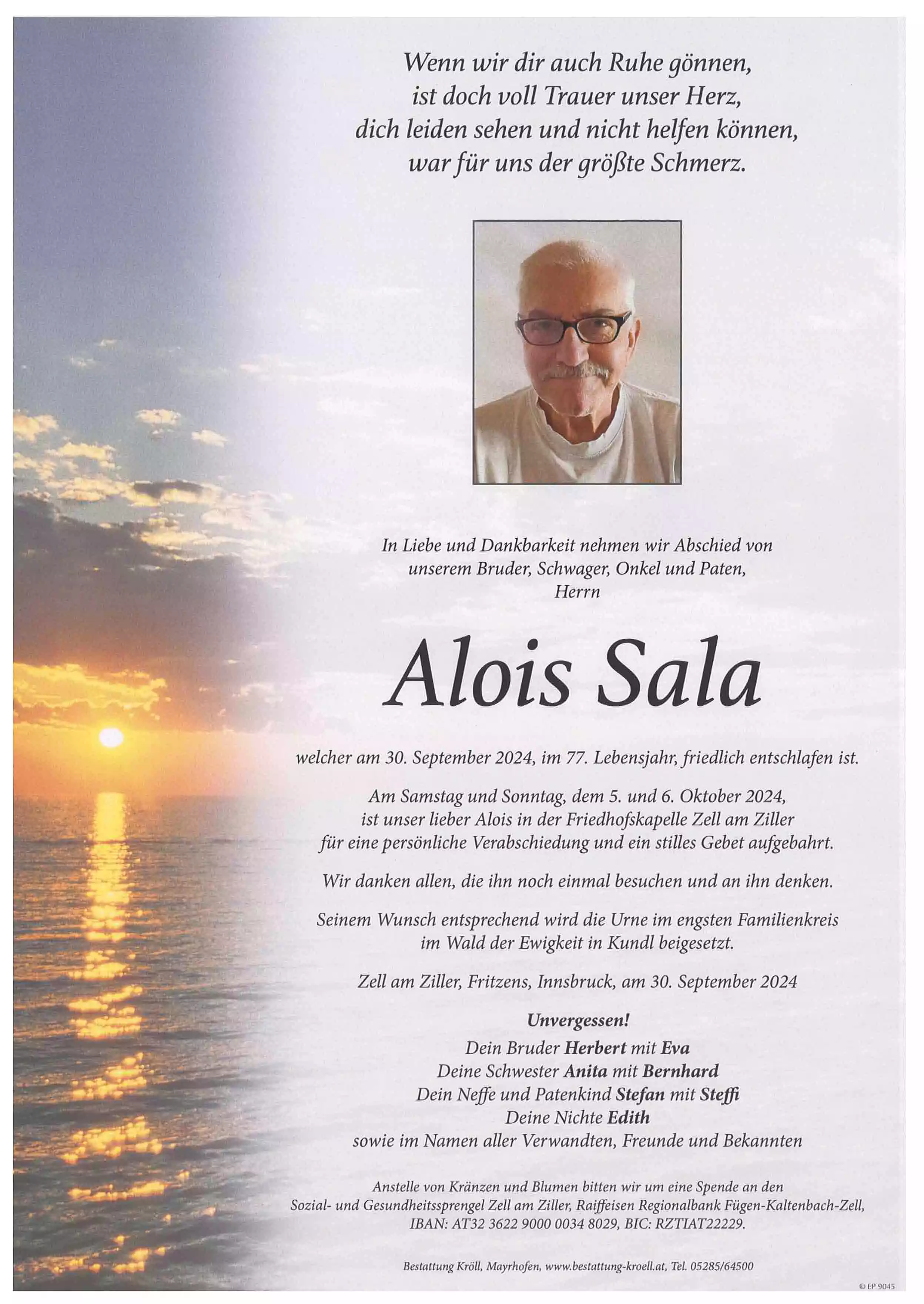 Parte von Alois Sala